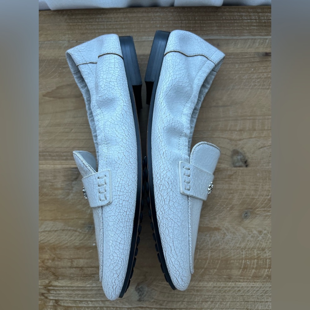 Tory Burch Ballet Loafer in Shiny White Women’s Size 6.5 New - Picture 7 of 10